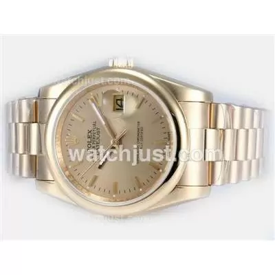 Rolex Datejust Automatic Full Gold With Golden Dial