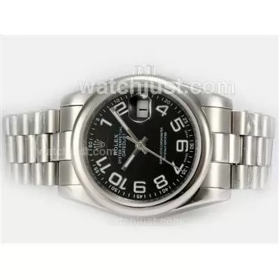 Rolex Datejust Automatic With Black Dial Number Marking