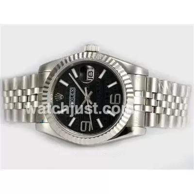 Rolex Datejust Automatic 2008 New Design Insignia Black Dial