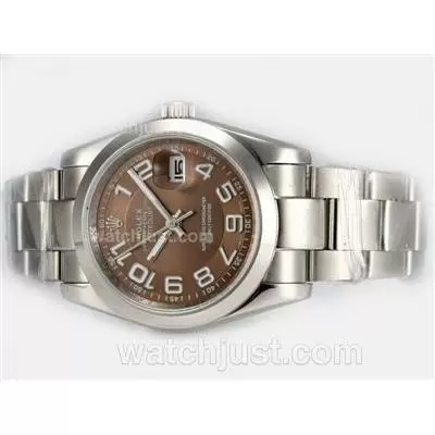 Rolex Datejust Automatic With Brown Dial 2008 New Version