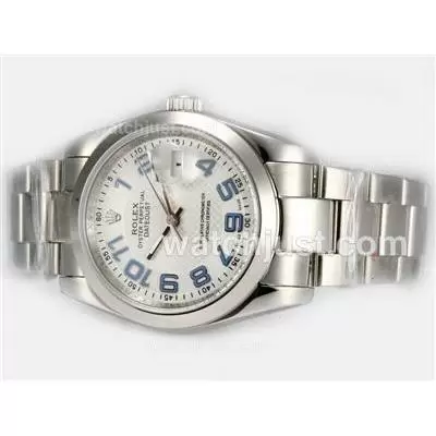 Rolex Datejust Automatic With White Dial 2008 New Version Blue Number Marking