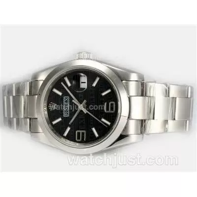 Rolex Datejust Automatic 2008 New Design Insignia Black Dial