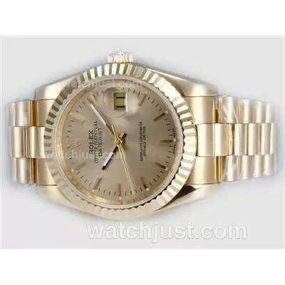 Rolex Datejust Automatic Full Gold With Golden Dial