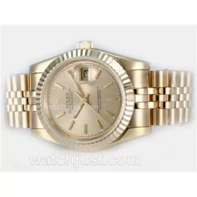 Rolex Datejust Automatic Full Gold With Golden Dial