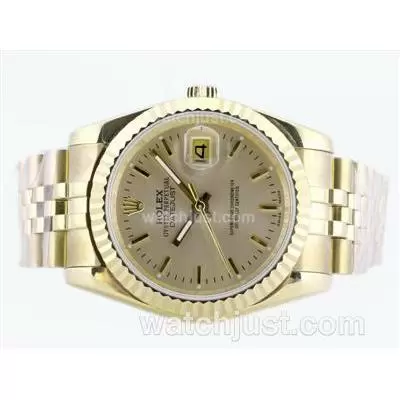 Rolex Datejust Automatic Full Gold With Golden Dial