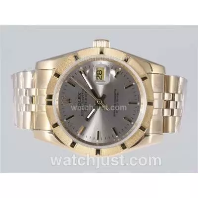 Rolex Datejust Automatic Full Gold With Gray Dial