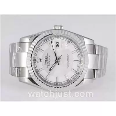 Rolex Datejust Automatic With White Dial