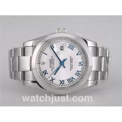 Rolex Datejust Automatic With White Dial Blue Roman Marking