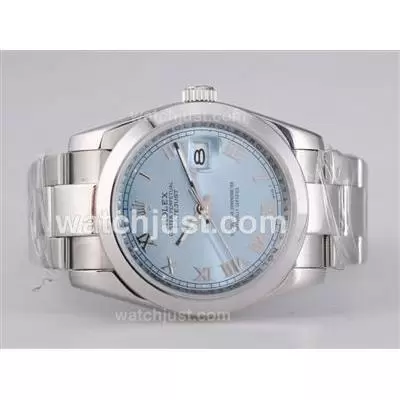 Rolex Datejust Automatic With Blue Dial Roman Marking