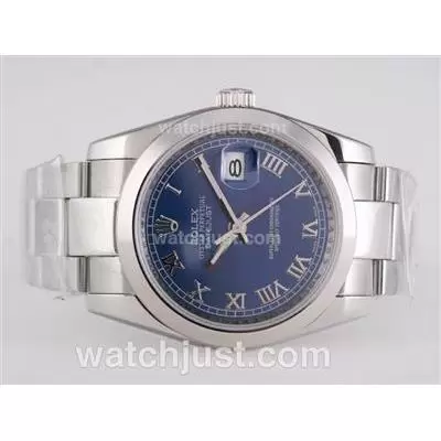 Rolex Datejust Automatic With Dark Blue Dial Roman Marking