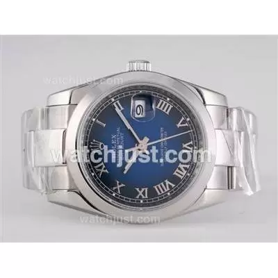 Rolex Datejust Automatic With Blue Dial Roman Marking