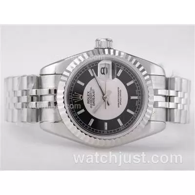 Rolex Datejust Automatic Movement With White Dial Stick Marking Lady Size