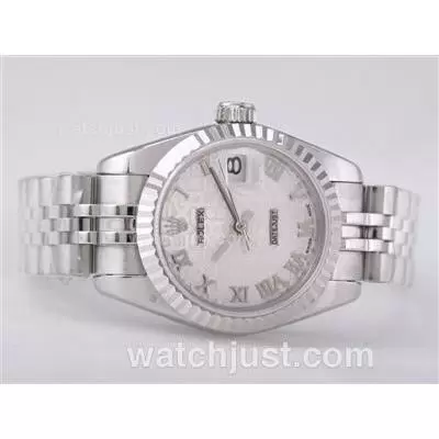 Rolex Datejust Automatic Movement With Computer Dial Roman Marking Lady Size