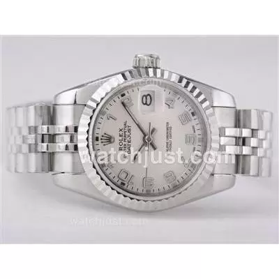 Rolex Datejust Automatic Movement With White Dial Number Marking Lady Size