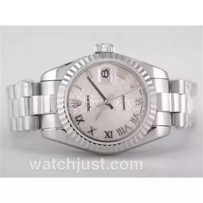 Rolex Datejust Automatic Movement With Computer Dial Roman Marking Lady Size