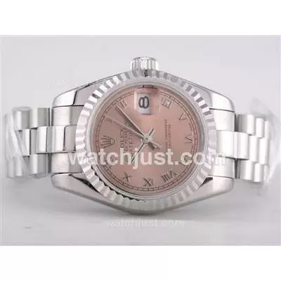 Rolex Datejust Automatic Movement With Champagne Dial Roman Marking Lady Size