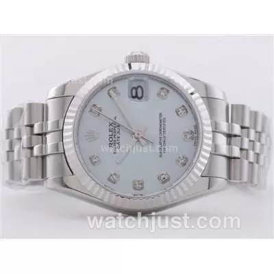 Rolex Datejust Automatic Movement With Blue Dial Mid Size