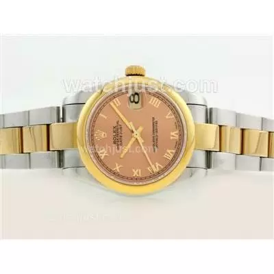 Rolex Datejust Automatic Movement Two Tone With Champagne Dial Roman Marking