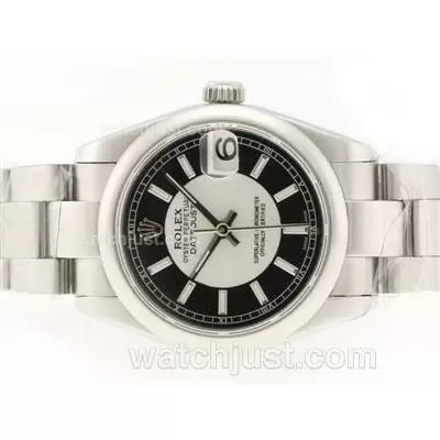 Rolex Datejust Automatic Movement With Black Dial Stick Marking