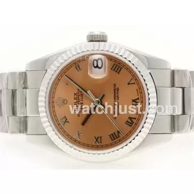 Rolex Datejust Automatic Movement Roman Marking With Bronze Dial