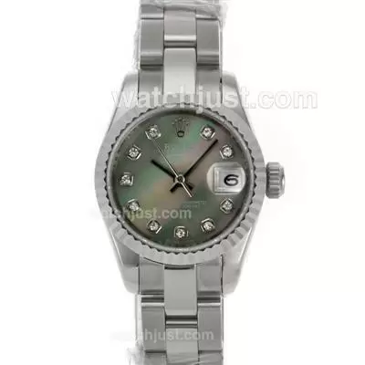 Rolex Datejust Automatic Movement Diamond Markers With Green Mop Dial