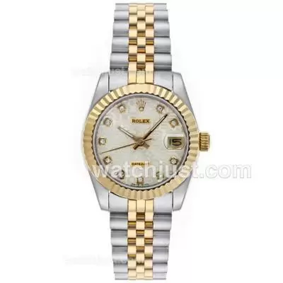 Rolex Datejust Automatic Two Tone Diamond Markers With Computer Dial Mid Size