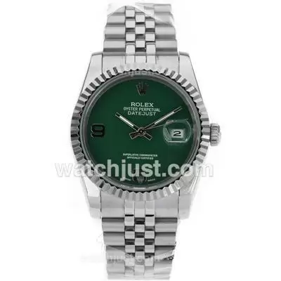 Rolex Datejust Automatic With Green Dial S/s