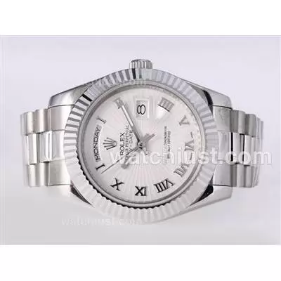 Rolex Day Date Ii Automatic Roman Marking With White Dial 41mm New Version