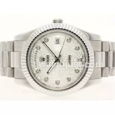 Rolex Day Date Ii Automatic Diamond Marking With Computer Dial 41mm Version