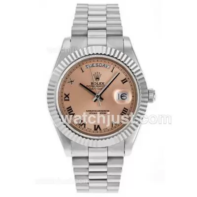 Rolex Day Date Ii Automatic Movement Roman Markers With Champagne Dial