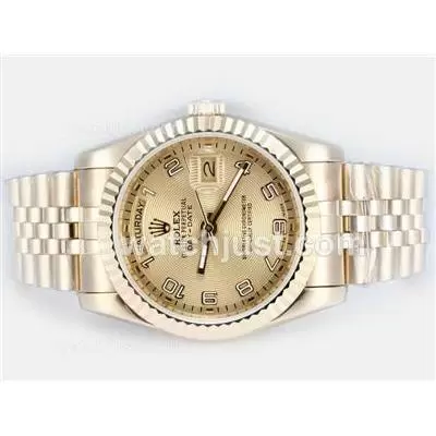 Rolex Day Date Automatic Full Gold With Golden Dial Number Marking