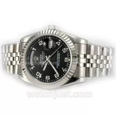 Rolex Day Date Automatic With Black Dial Number Marking