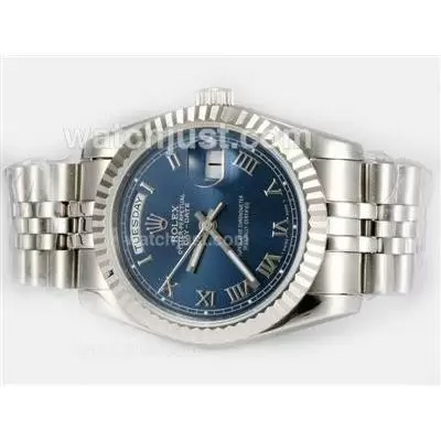 Rolex Day Date Automatic With Blue Dial Roman Marking