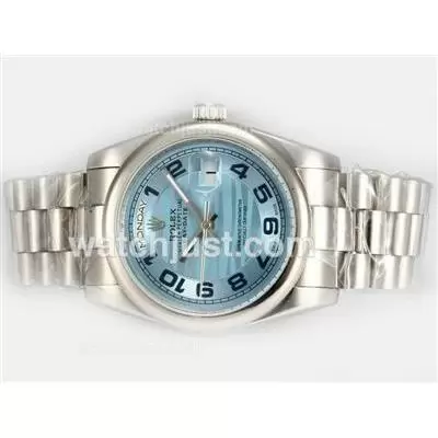 Rolex Daydate Automatic With Blue Dial Number Marking