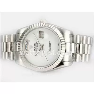 Rolex Day Date Automatic With White Dial