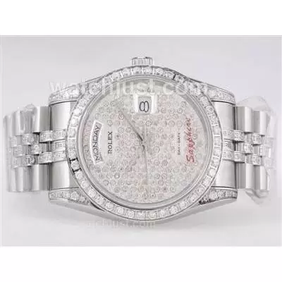 Rolex Day Date Automatic Movement Diamond Bezel And Dial