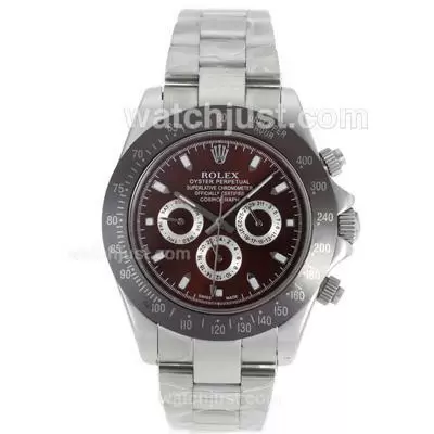 Rolex Daytona Ii Automatic Brown Ceramic Bezel White Stick Markers With Brown Dial S/s