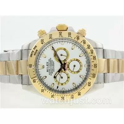 Rolex Daytona Ii Automatic Yg/ss Two Tone With White Dial/stick Marking 42mm Version