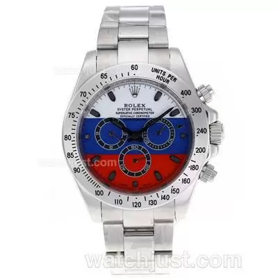 Rolex Daytona Ii Automatic With White/blue/red Dial S/s Oversized Version