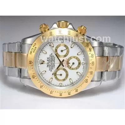 Rolex Daytona Working Two Tone With White Dial