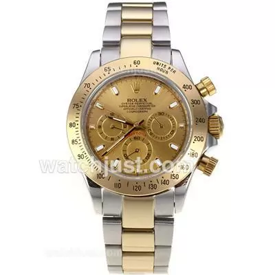 Rolex Daytona Working Two Tone With Golden Dial