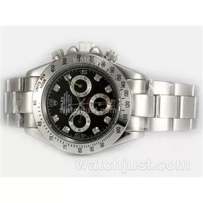 Rolex Daytona Automatic Diamond Marking With Black Dial