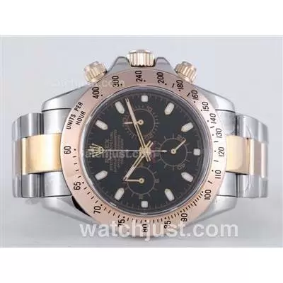 Rolex Daytona Automatic Movement Two Tone With Black Dial