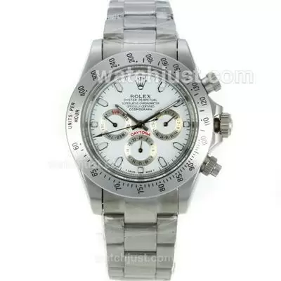 Rolex Daytona Automatic With White Dial S/s