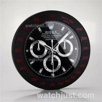 Rolex Daytona Wall Clock Pvd Case With Black Dial