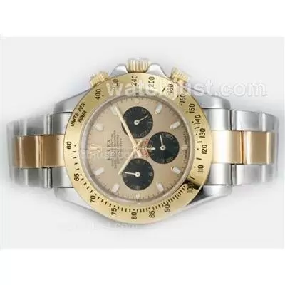 Rolex Daytona Working Two Tone With Golden Dial