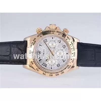 Rolex Daytona Automatic Gold Case With Diamond Dail