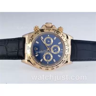 Rolex Daytona Automatic Gold Case With Blue Dial