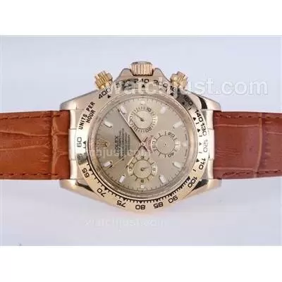 Rolex Daytona Automatic Gold Case With Golden Dial