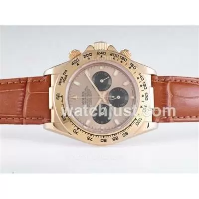 Rolex Daytona Working Gold Case With Golden Dial